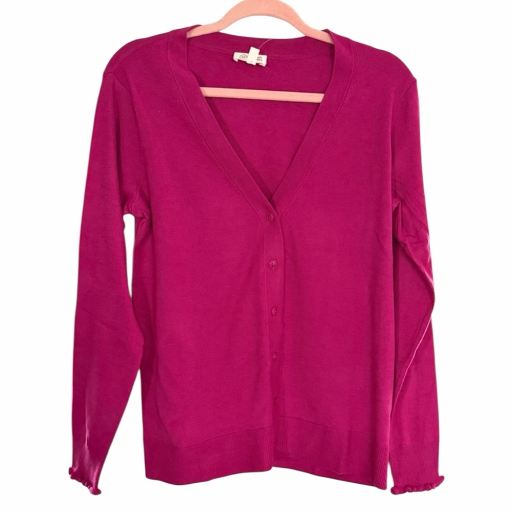 Candace Cameron Bure Surfside Button-Front V-Neck Cardigan Size XXS NWOT